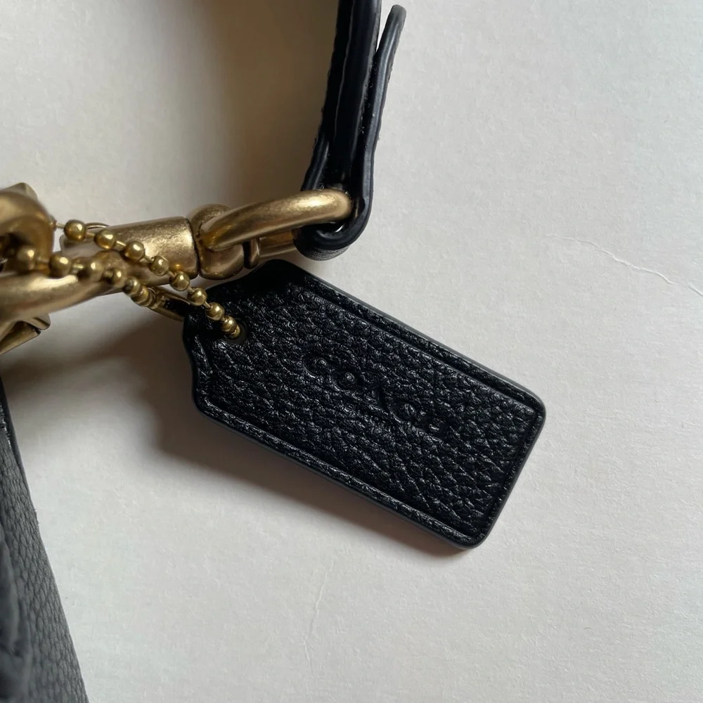 Coach Black Leather Crossbody Camera Bag with Gold Hardware - Picture 10 of 15